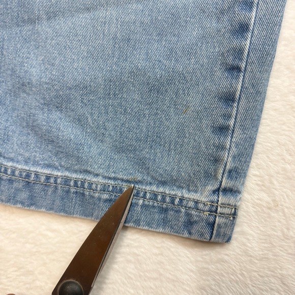VTG Sonoma Carpenter Jean 12 Petite Cropped Denim Utility Pockets Light Wash 90s - Picture 6 of 11
